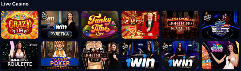 Casino en vivo 1win - En vivo